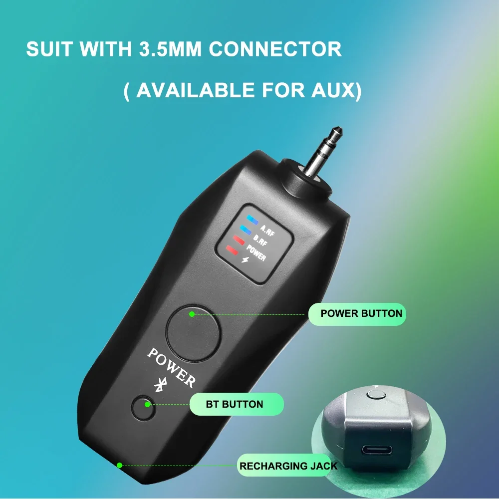 Echo Adjusted 100 Channel UHF Wireless Microphone Treble Bass Metal 3.5mm Connector AUX Speaker Professional Karaoke Microphone