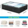 90L Under Bed Storage Containers  Foldable Closet Organizers Moving Bags with Clear Window and Reinforced Handles for Bedding 5
