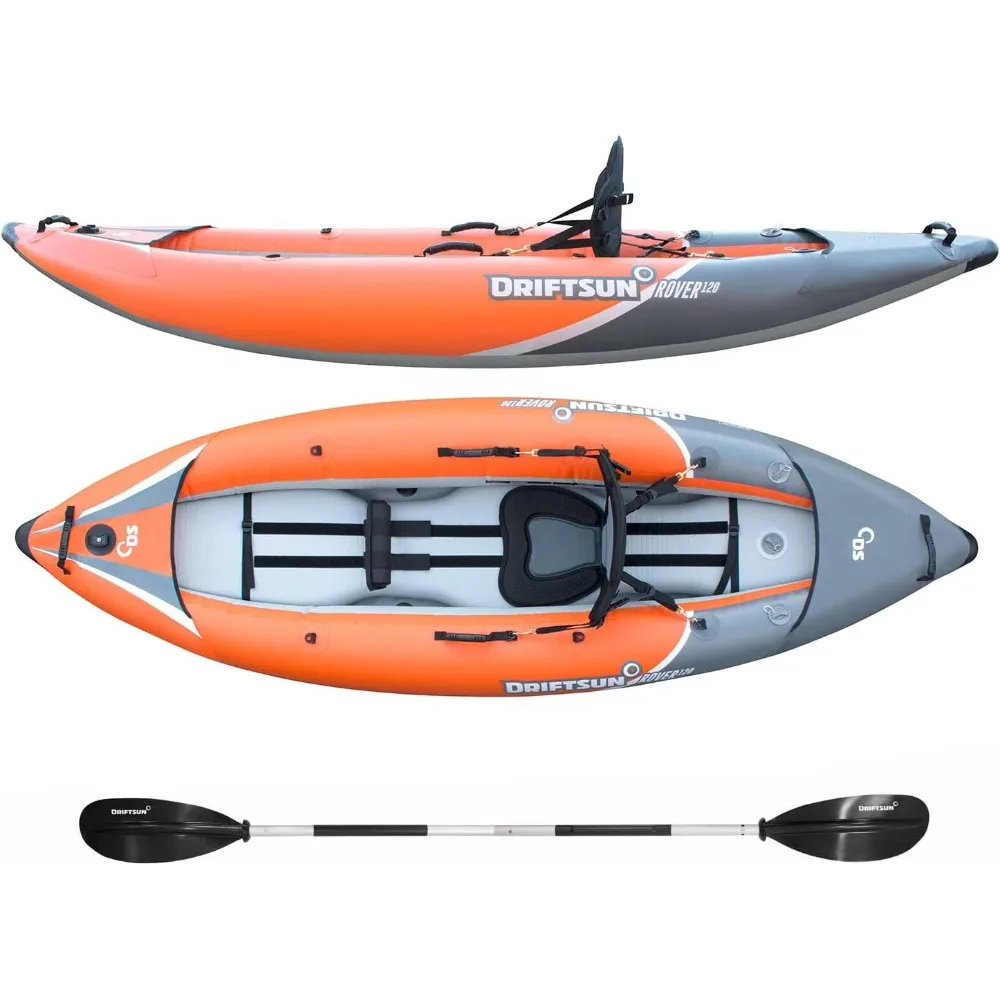 

Rover Inflatable Kayak - Inflatable White Water Kayak - Inflatable 1 and 2 Person Kayaks for Adults with High Pressure Floor