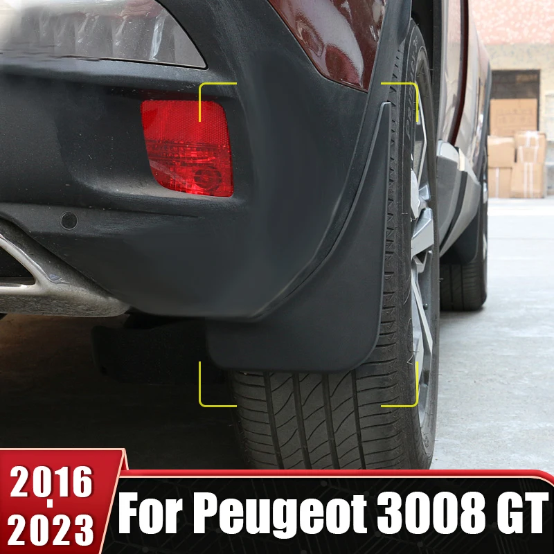 

Mud Flaps Mudguards For Peugeot 3008 GT 3008GT 2016 2017 2018 2019 2020 2021 2022 2023 MK2 Splash Guard Fender Car Accessories