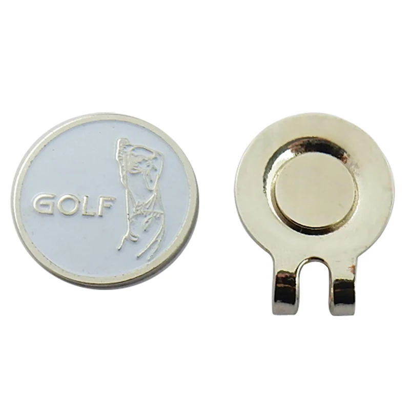 Golf Ball Marker With Magnetic Hat Clip Humanoid Pattern Funny Great Golf Hat Caps Clips Golfer Gifts Accessories