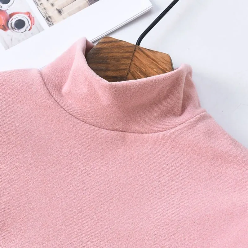2023 New Half High Collar German Velvet Thermal Underwear Women's Set Traceless Plush Thickened Autumn Clothes Autumn Pants