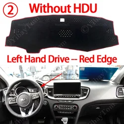 Deluxe Dashboard Cover Anti - Slip Mat Sunshade Carpet Rug - Premium Car Interior Accessory (Red Without HUD)