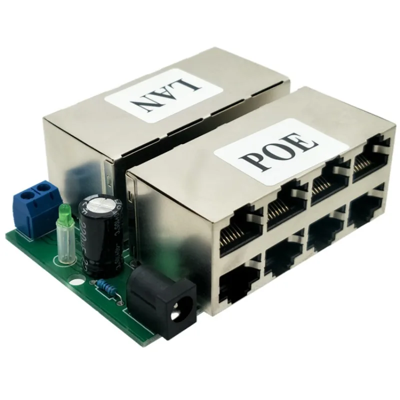 

8-port Poe Power Supply Module Poe Combiner Wireless AP Bridge Monitoring Weak Current Box 8-port Poe Centralized Power Supply
