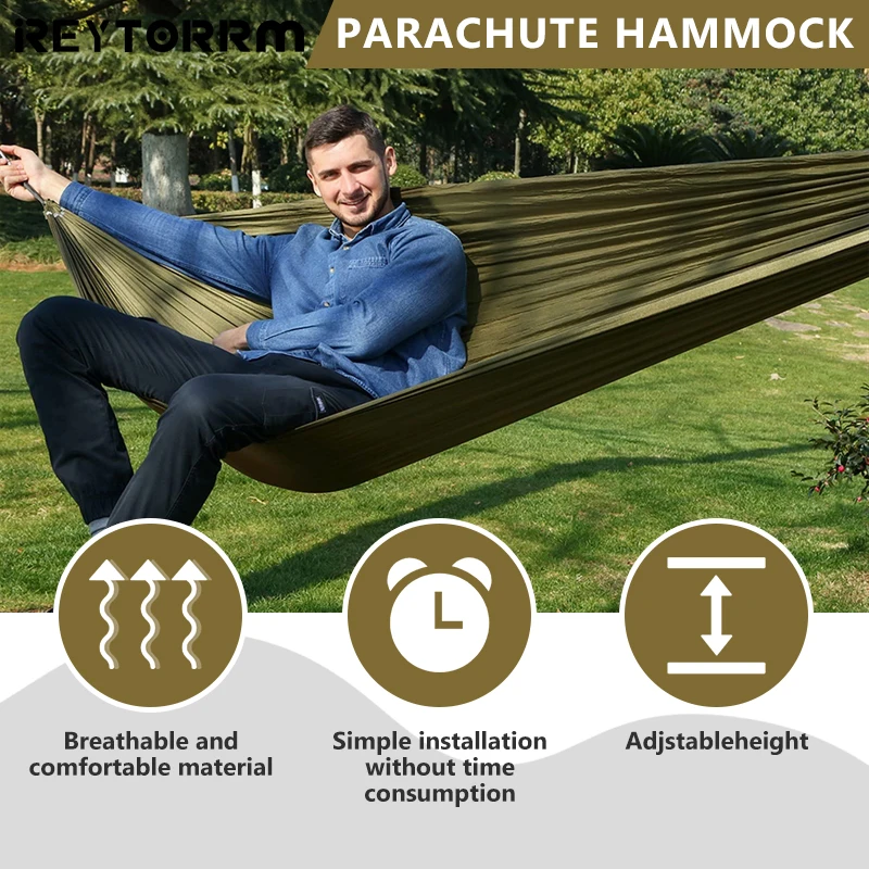 Camping Hammock Single 220x100cm Can hold 500lbs camping hammock