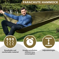 Single Camping Hammock 220x100cm Durable Safety Adult Indoor Outdoor Hanging Sleeping Removable Soft Bed Travel Can hold 500lbs 2