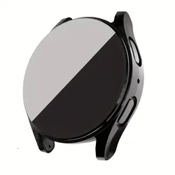 Enhanced Protective TPU Case with Full Cover Screen Protector for Smartwatch Accessories (Black)