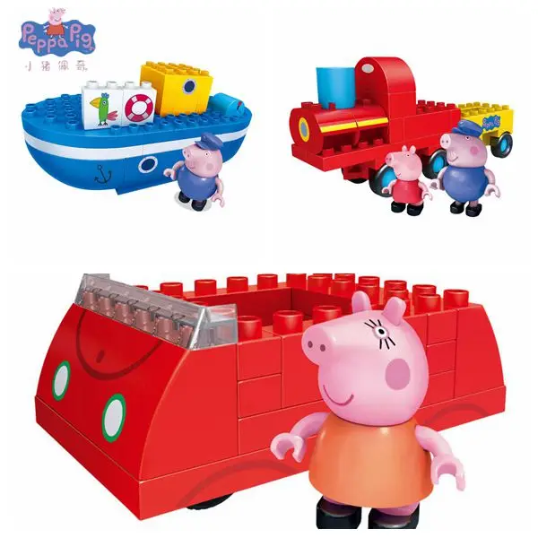 Peppa Pig Peppa Large Particle Assembled Building Blocks Girl Pig