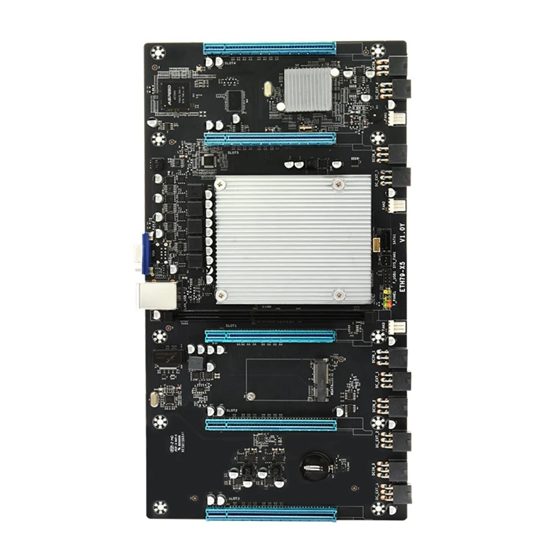 

Материнская плата для майнинга чипов ETH79-X5 H61 5 PCIE 16X DDR3 2011, расстояние между контактами 65 мм, поддержка видеокарты