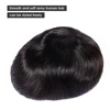 Full Swiss Lace Men Hair Toupee Male Wig Invisible Bleach Hairline Soft Capillary Prothesis Hair Replacement System for Men 5