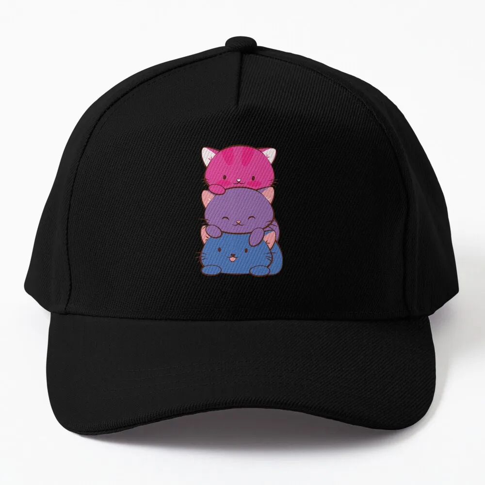 

Bisexual Flag LGBT Bi Pride Cute Kawaii Cats Baseball Cap Golf Cap |-F-| Hat Man Women's