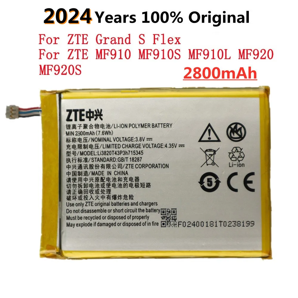 

LI3820T43P3h715345 Original Battery For ZTE Grand S Flex MF910 MF910S MF910L MF920 MF920 S W+ MEGAFON MR150-2 MTC 835F Router