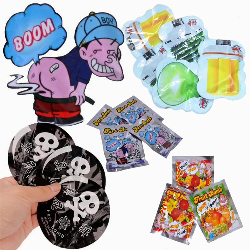 5Pcs Gag Toys Funny Fart Bomb Bags Aroma Bombs Stink Bomb Smelly Funny Gags Practical Jokes Fool Toy Gag Funny Joke Tricky Toys