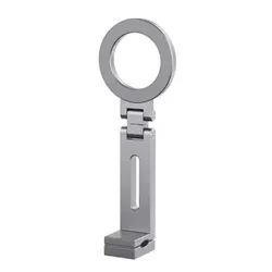 Adjustable Universal Magnetic Phone Mount with Flexible Rotation (Silver)