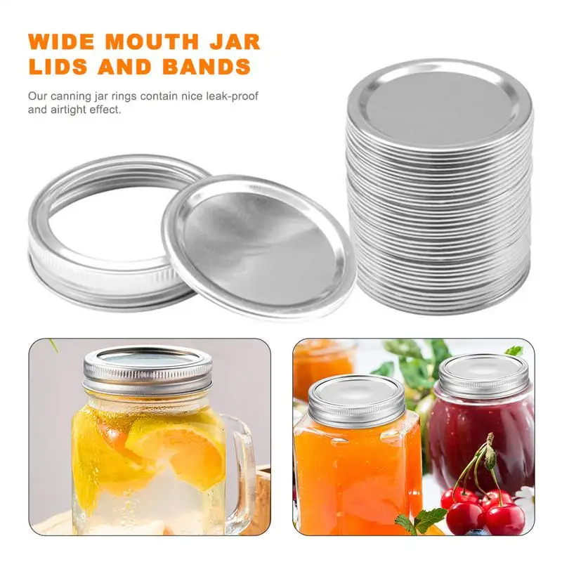 10/20pcs Wide Mouth Lids MasonJar Lids Leak-Proof Secure Masons jar Canning Jar Caps for Masons Canning Jars Diameter 70MM 86MM