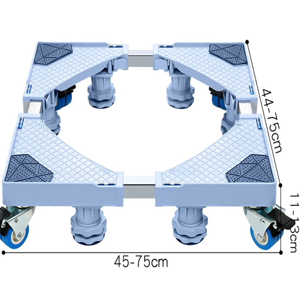 Fridge Stand Mobile Base with 4 Lock Wheels Washing Machine Stand
