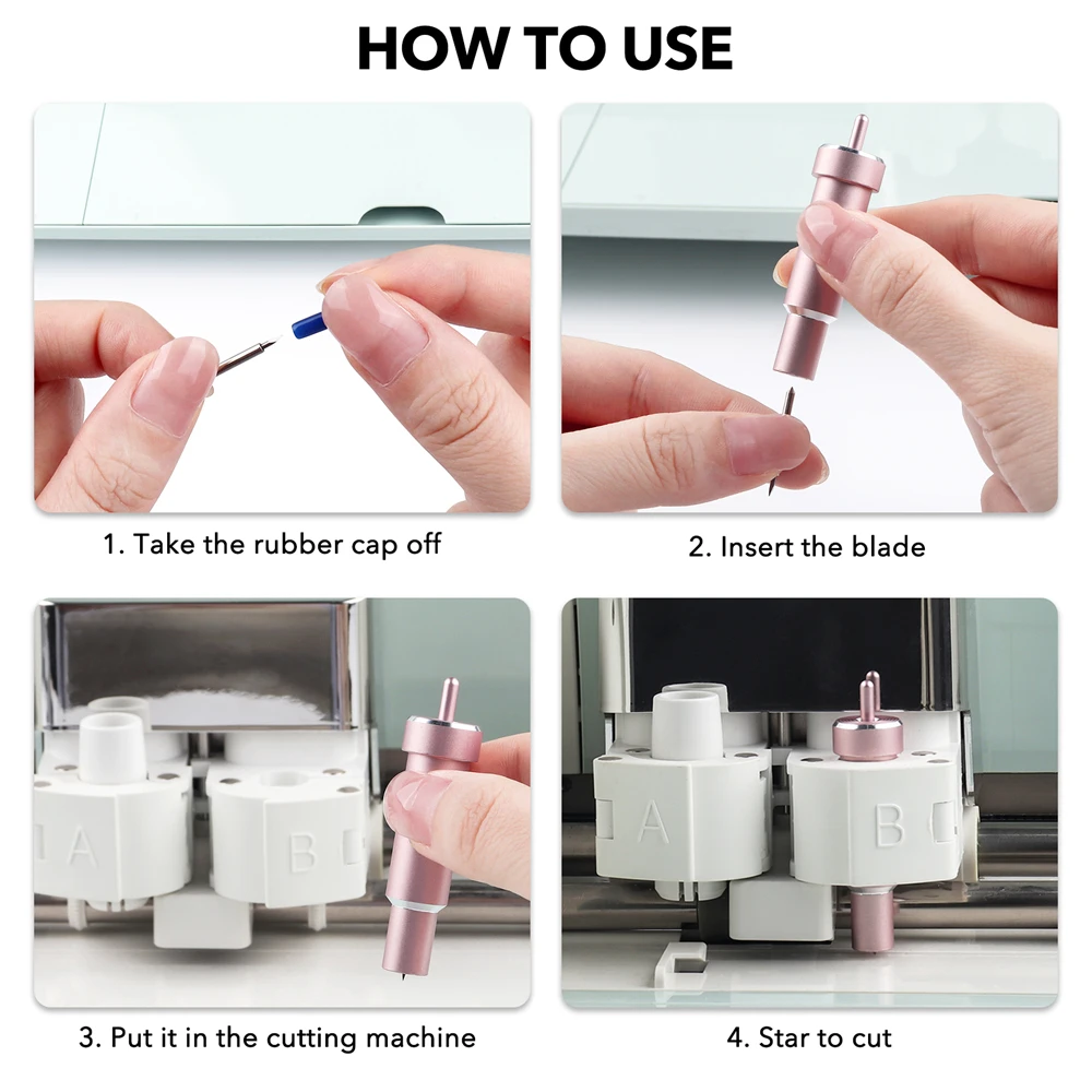Cricut Precision Cutting Blades with Sturdy Housing - 30/45/60 Degree Options