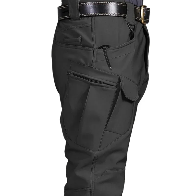 Men's Hunting Tactical Camping Trekking Fishing Climb Outdoor Trousers Shark Skin Winter Oversize Pants Elastic