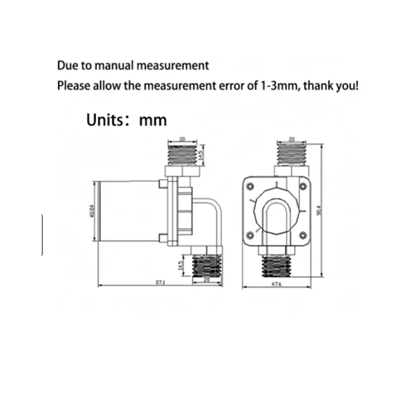 900L/H miniature brushless DC booster pump with a head of 7M, warm air water-cooled circulation pump, solar water heater 5 900L/H miniature brushless DC booster pump with a head of 7M, warm air water-cooled circulation pump, solar water heater 5
