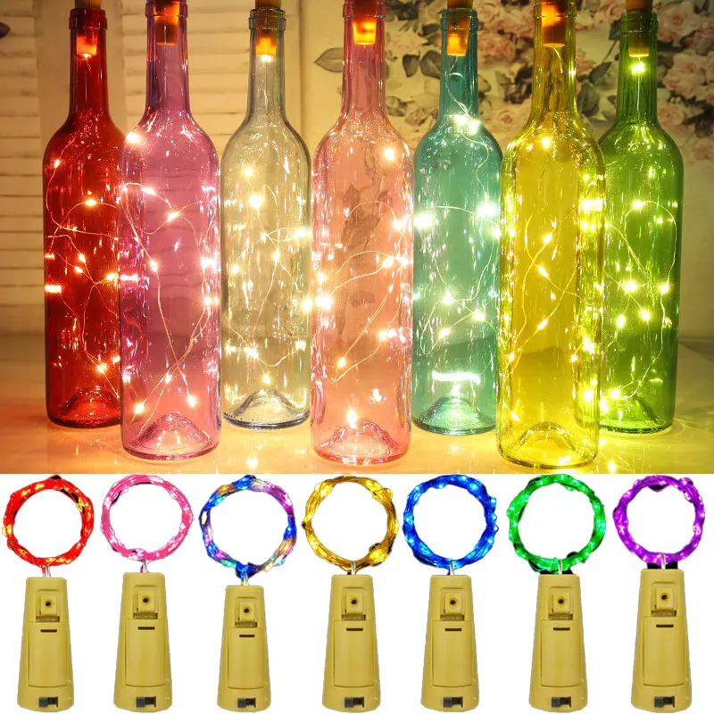 

1m 2m Bar LED Wine Bottle with Cork String Lights Outdoor Garland Wedding Light for Home Christmas Garden Holiday Decoration