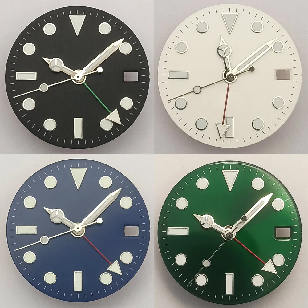 Enhanced GMT Watch Dial Pointer - 28.5mm, Multicolor Options