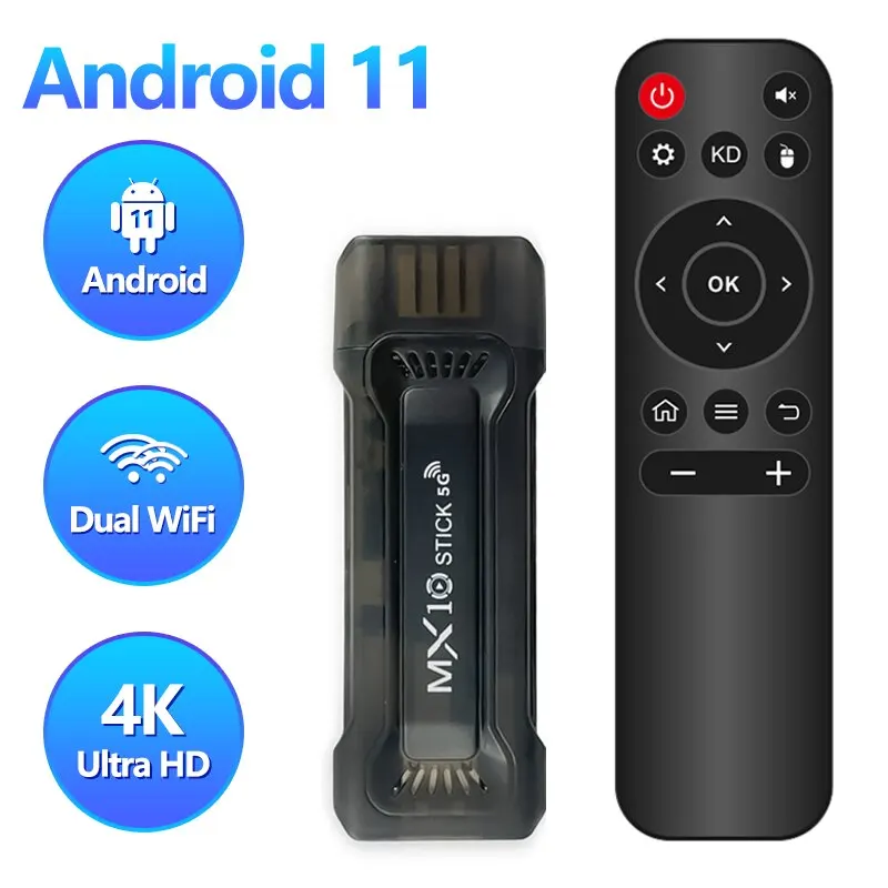 Transpeed Tv Stick Android 11 4K Tv Box 2.4G 5G Dual Wifi Tv Box Allwinner Rk3228A Lettore Multimediale Ricevitore Tv Set Top Box