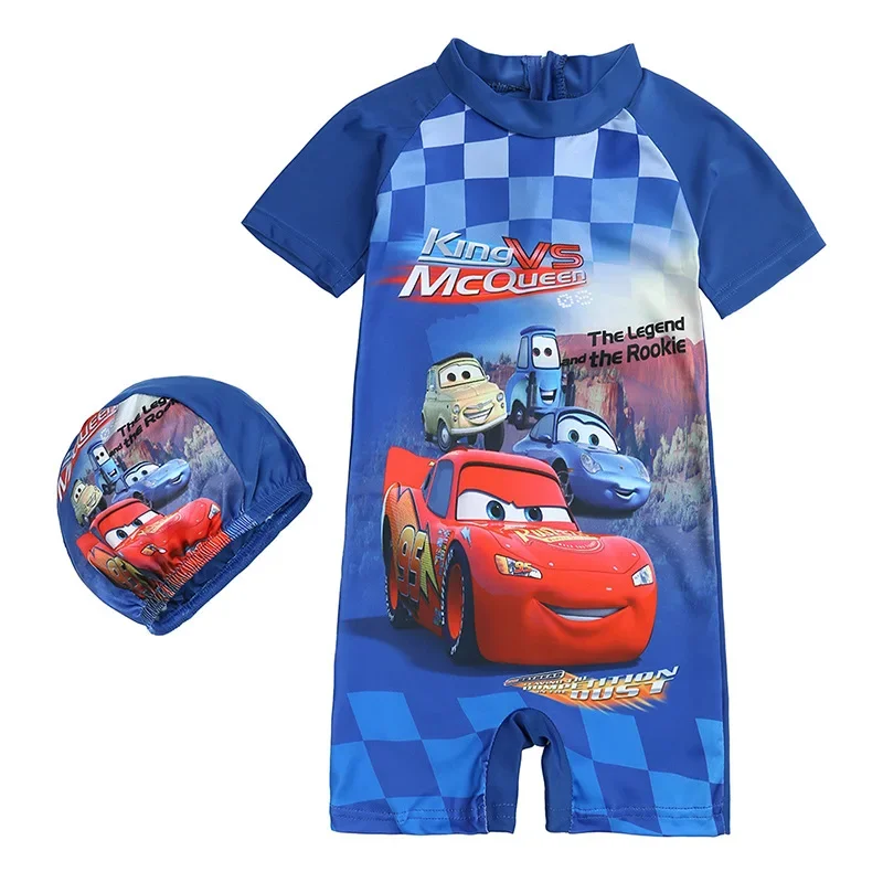 Children Swimwear Children Swimwear Cartoon Frozen Anna Elsa Pixar Cars Spiderman Boys Girls Beachwear Surfing Swimsuit Bathing Hat Set Wetsuit