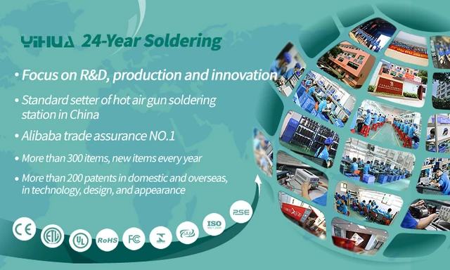 YIHUA 853AAA-I 3 in 1 Desoldering Hot Air Rework Station SMD Phone Screen 5