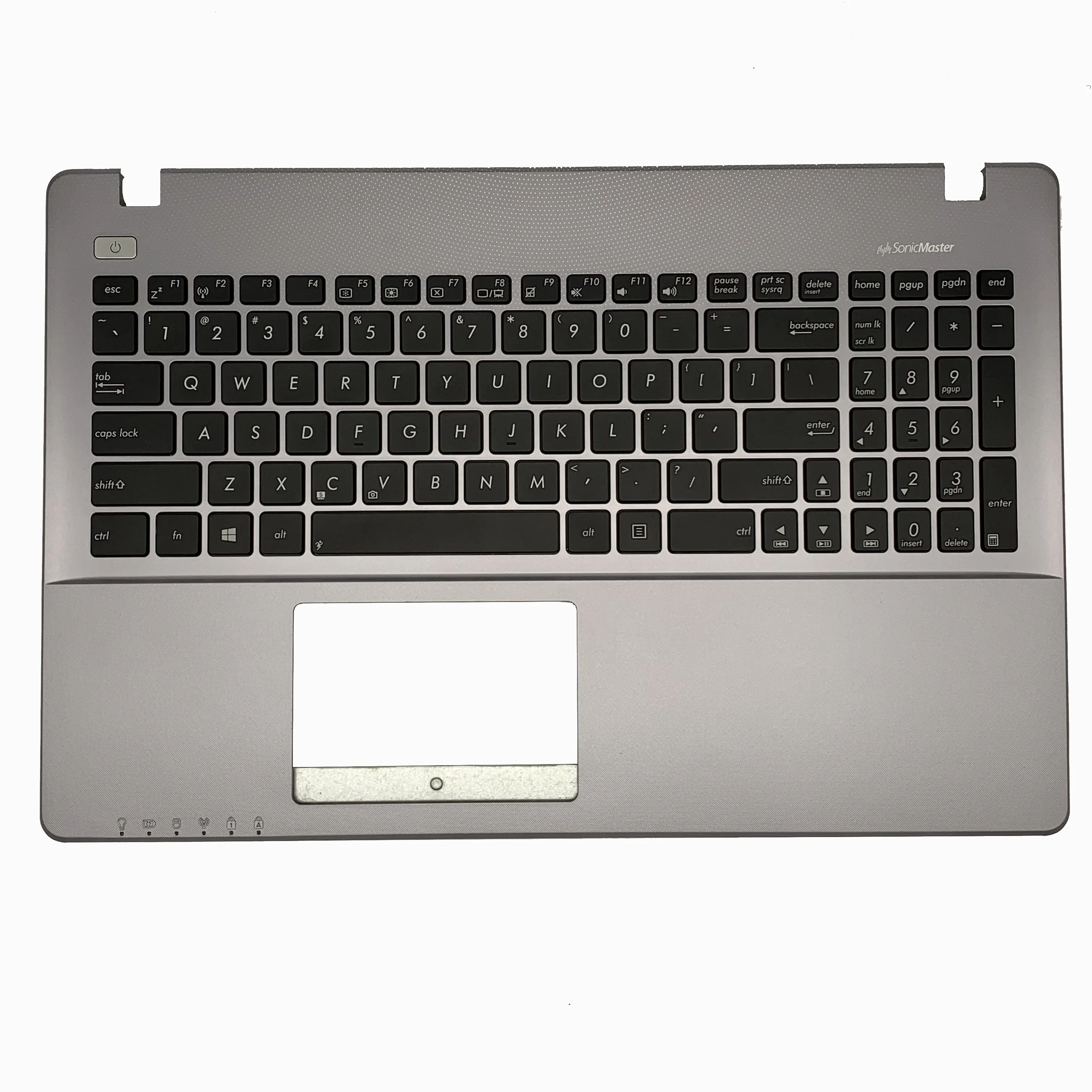 

Новая американская клавиатура для ASUS K550D X550D A550D X550DP K550DP W50J W50JK, верхний чехол, Упор для рук, чехол серебристого цвета