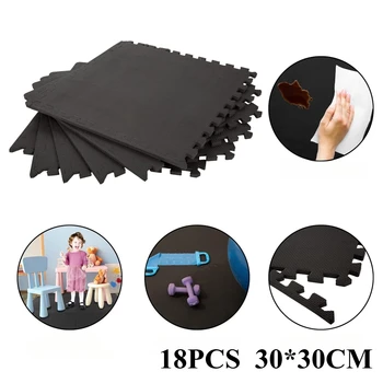 18Pcs Baby Play Puzzle Mat Child Protection Non-slip Carpet Interlocking EVA Foam Tiles Exercise Mats for Home Gym 30*30*1CM 1
