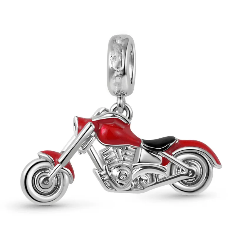 Silver Charm Bracelet Authentic Fine Jeep Charm Beads Pendant Motorcycle & Bicycle Fit Original 925 Silver Pandora Bracelet DIY Cool Jewelry