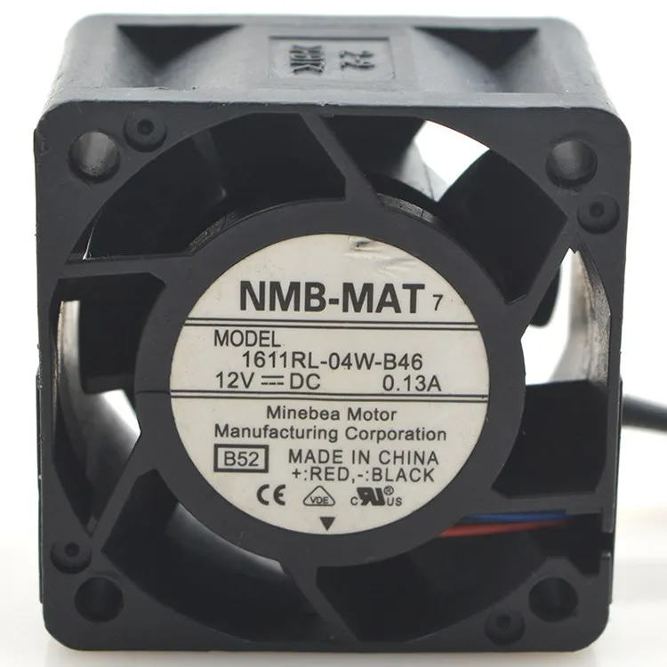 

1611RL-04W-B46 для NMB 40X28mm DC 12V 0.13A 4mm 4028 кулер для сервера, охлаждающий вентилятор