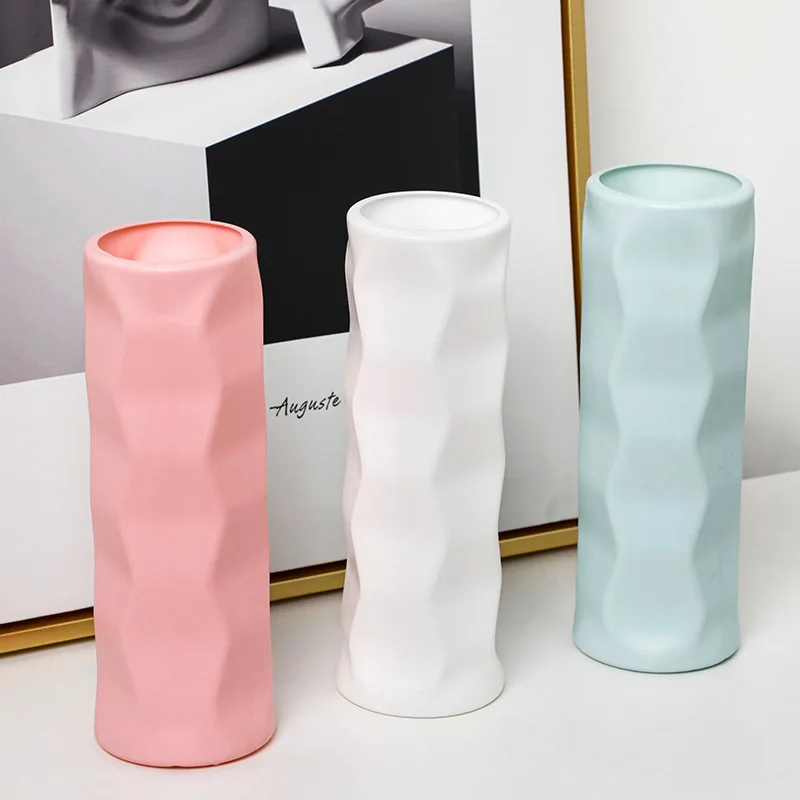 Nordic Plastic Vase Simple Small dry/wet Flower Pot Storage Bottle for Flowers Living Room Modern Home Decorations Ornaments 4