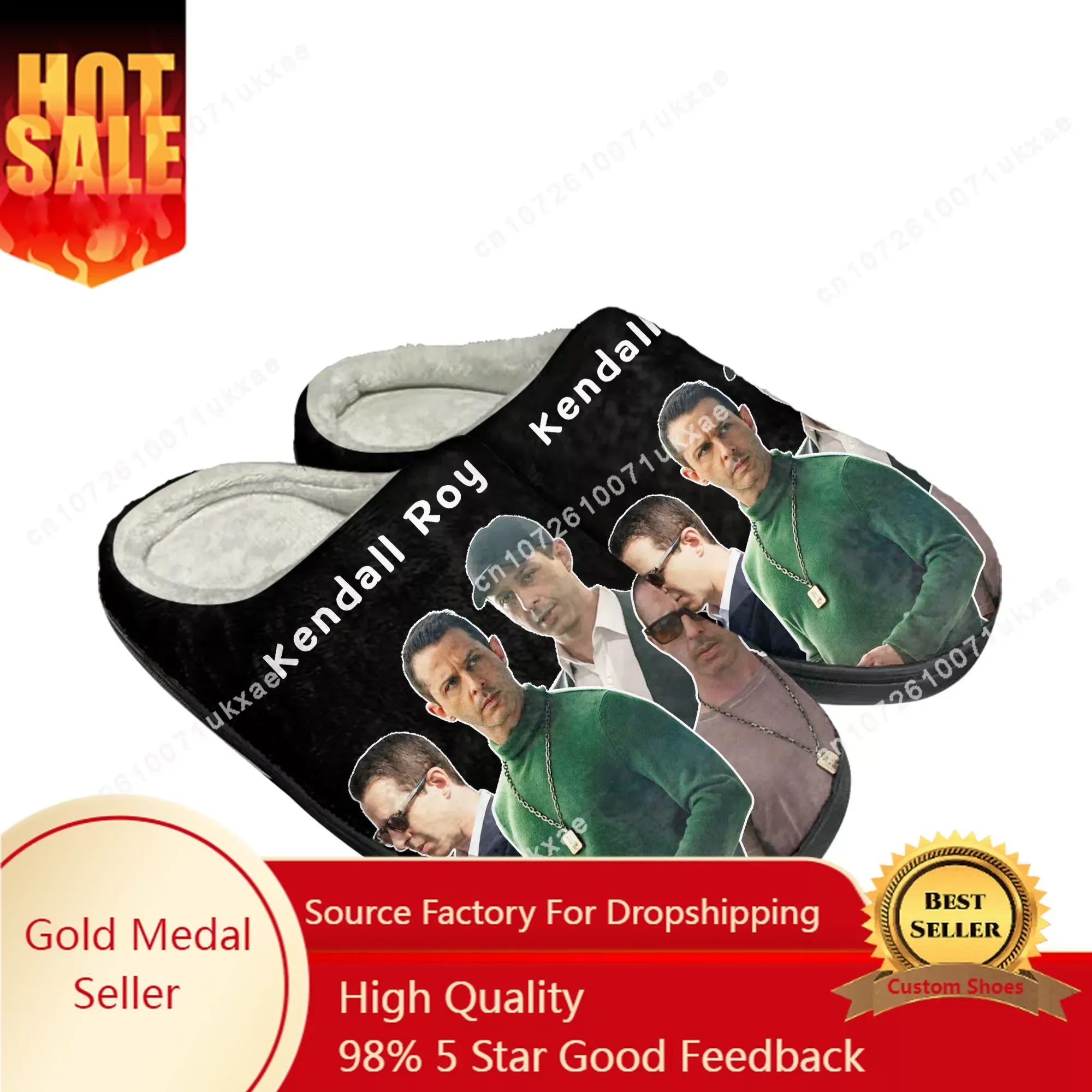 Succession Home Cotton Slippers Mens Womens Kendall Roy Plush Bedroom Casual Keep Warm Shoes Thermal Indoor Slipper Custom Shoe