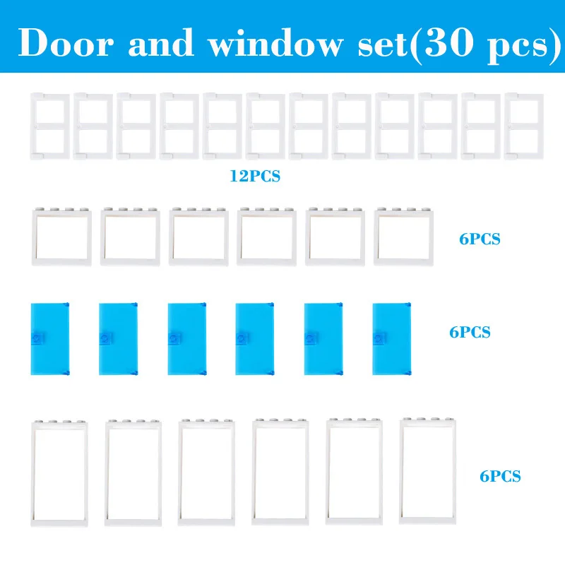 Building Blocks Toys Kids Small Particles Bulk Door Window Car Parts Wheel SET Diy Building Blocks Brick Accessories