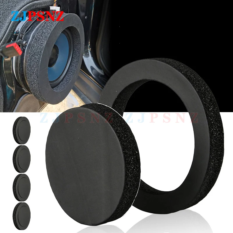 Car Speaker Ring 4/5/6.5 Inch Bass Door Trim Sound Insulation Cotton Audio Speaker Sound Self Adhesive Insulation Ring Universal