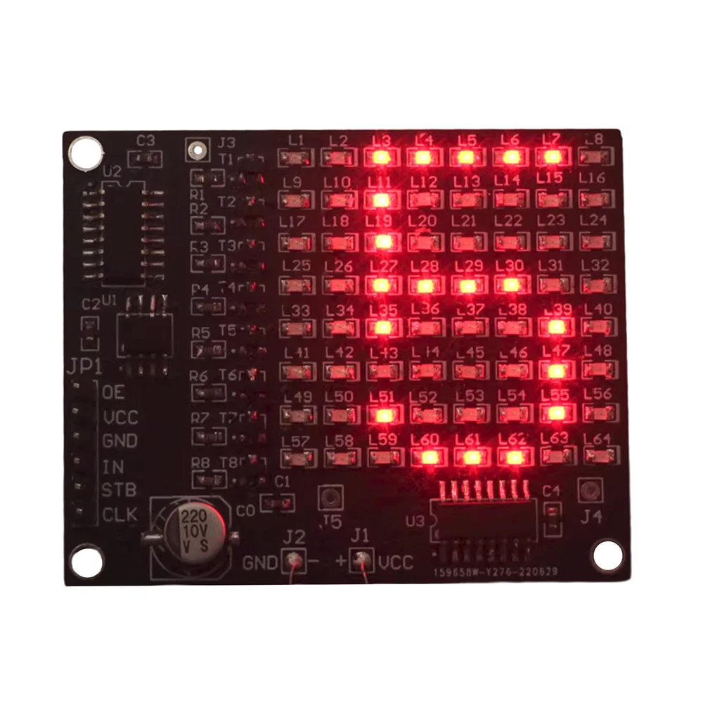 DIY Electronic Kit 64LED/256LED Red Display LED SMD Dot Matrix Advertising Screen Fun Soldering Practice Welding Practice Kit