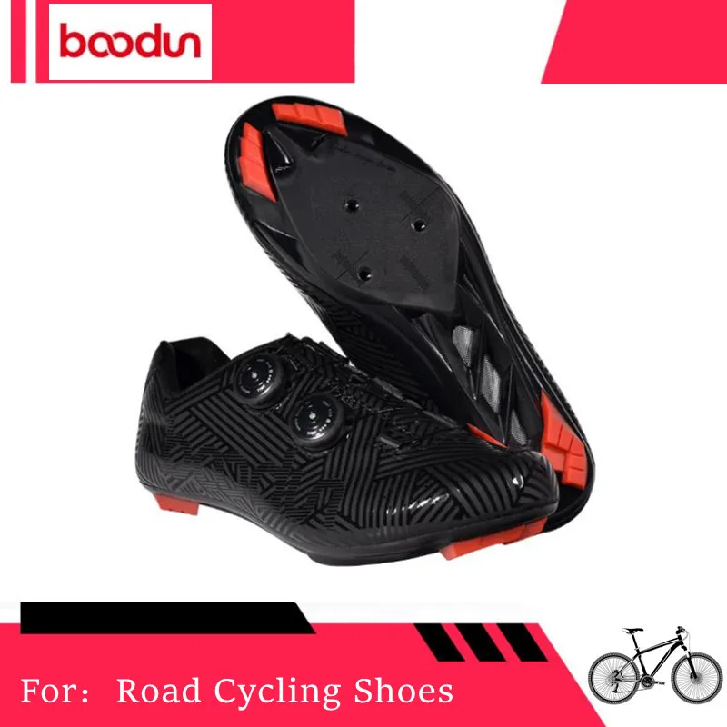 Cycling Shoes Boodun Road Cycling Shoes Outdoor Sports SPD Anti-skid Speed Cycling Shoes Men Profession Racing Self-Locking Bike