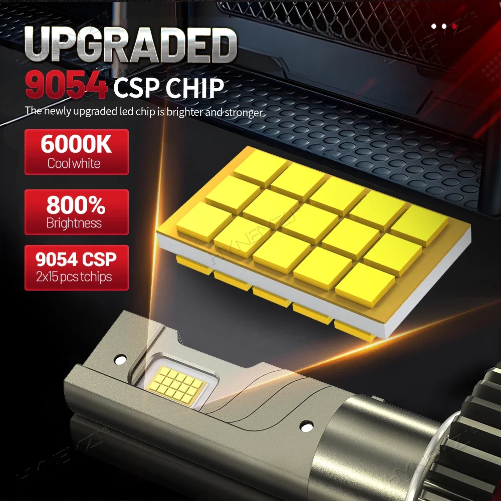 6800W H7 H4 H11 LED 헤드라이트 CANBUS H8 9005 9006 9012 HB3 HB4 H9 6000000LM 30PCS 9054 칩 터보 자동차 헤드램프 6000K 12V