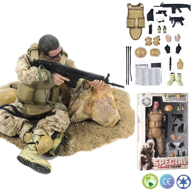 12'' Jouet Enfant 1/6 Militaire Armée Combat Désert Modèle De Figurine De  Soldat Acu