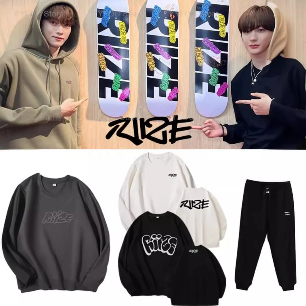 

Одинаковая Толстовка RIIZE SHOTARO UNSEOK SUNGCHAN WONBIN SOHEE ANTON женские брюки корейский модный принт одежда для фанатов Kpop