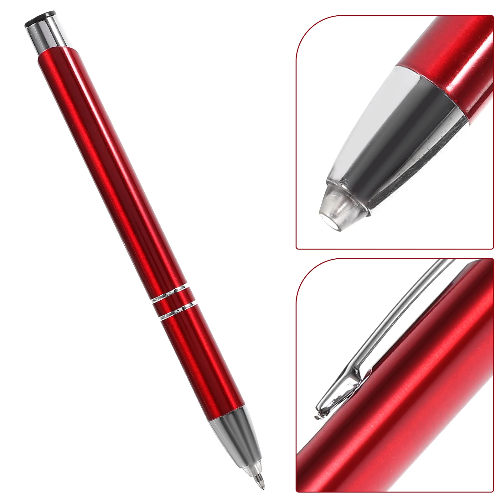 Lighted Ballpoint Pen Sign Pens Metal Press Office Stationery Gift Ink Iron Flashlight