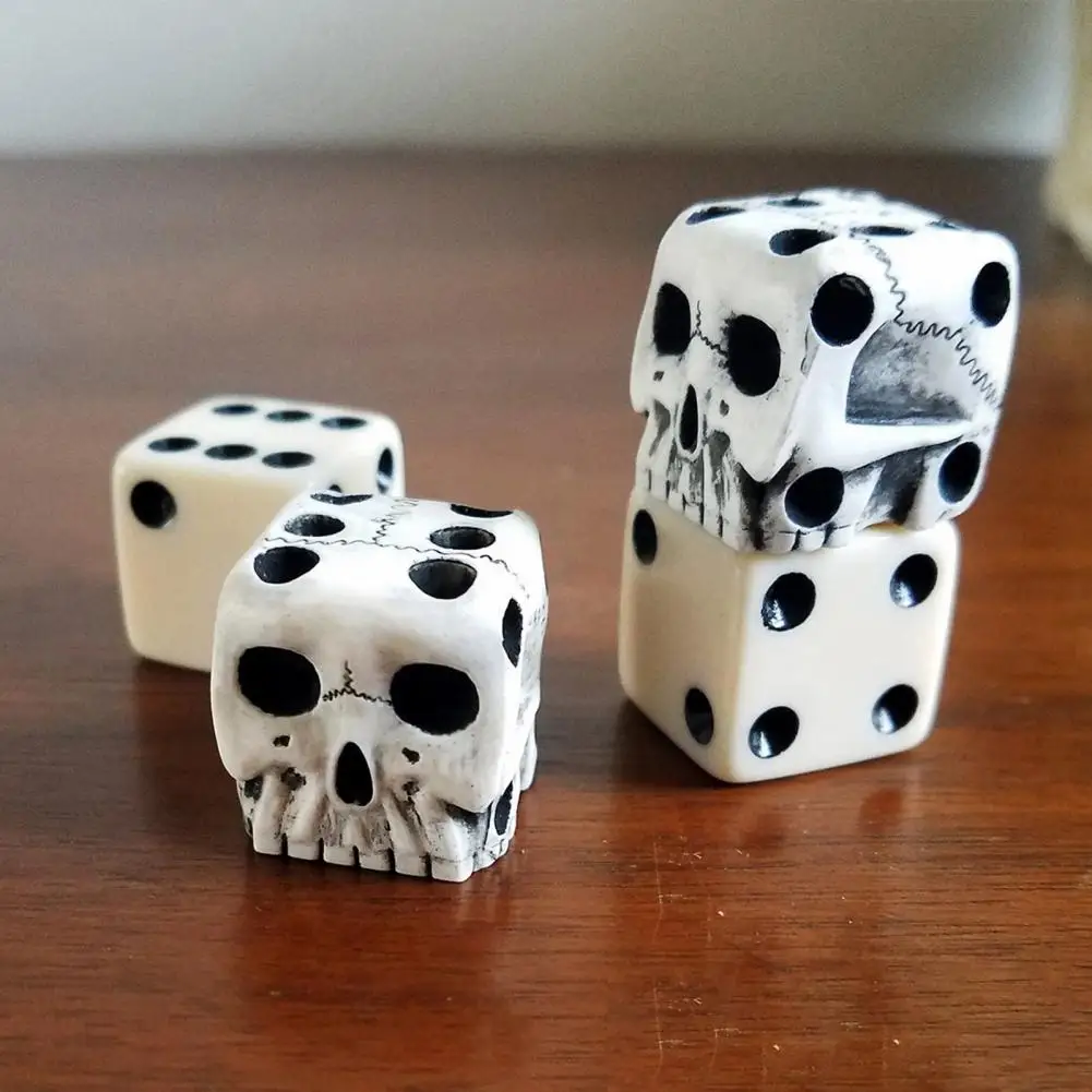 Dice Toy Halloween Party Club Six Sided Skeleton Dice Funny Design Skull Round Corner High Quality Boutique Game