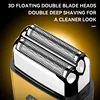 KEMEI KM-T123 Electric Foil Shaver Beard Trimmer Metal Rechargeable Foil Shaver Barber Machine Trimmer Razor 4