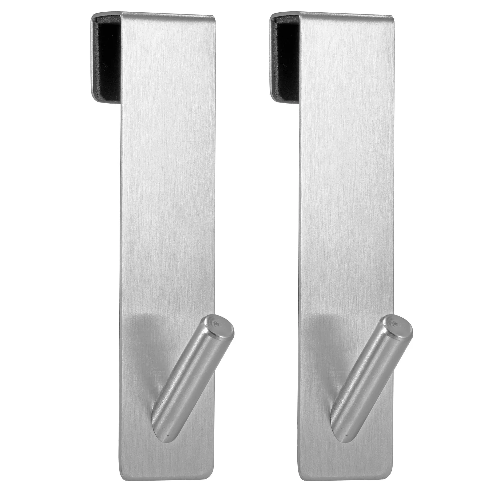 

2Pcs Extended Hooks Glass Shower Door Stainless Steel Towel Hooks Over Frameless Glass Wall Punch-Free Hanging Towels