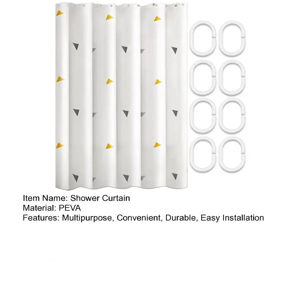 1 Set 180*120cm Shower Curtain Partition Waterproof Bathtub Curtain Fabric Lined Hotel Machine Washable Soft Home Bathroom shower curtains