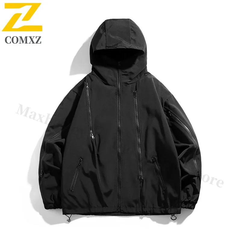 EiAO Jacket Premium Couple's Outdoor Windproof Waterproof Hooded Coat for Hiking Fishing Camping Durable Lightweight Travel Wear