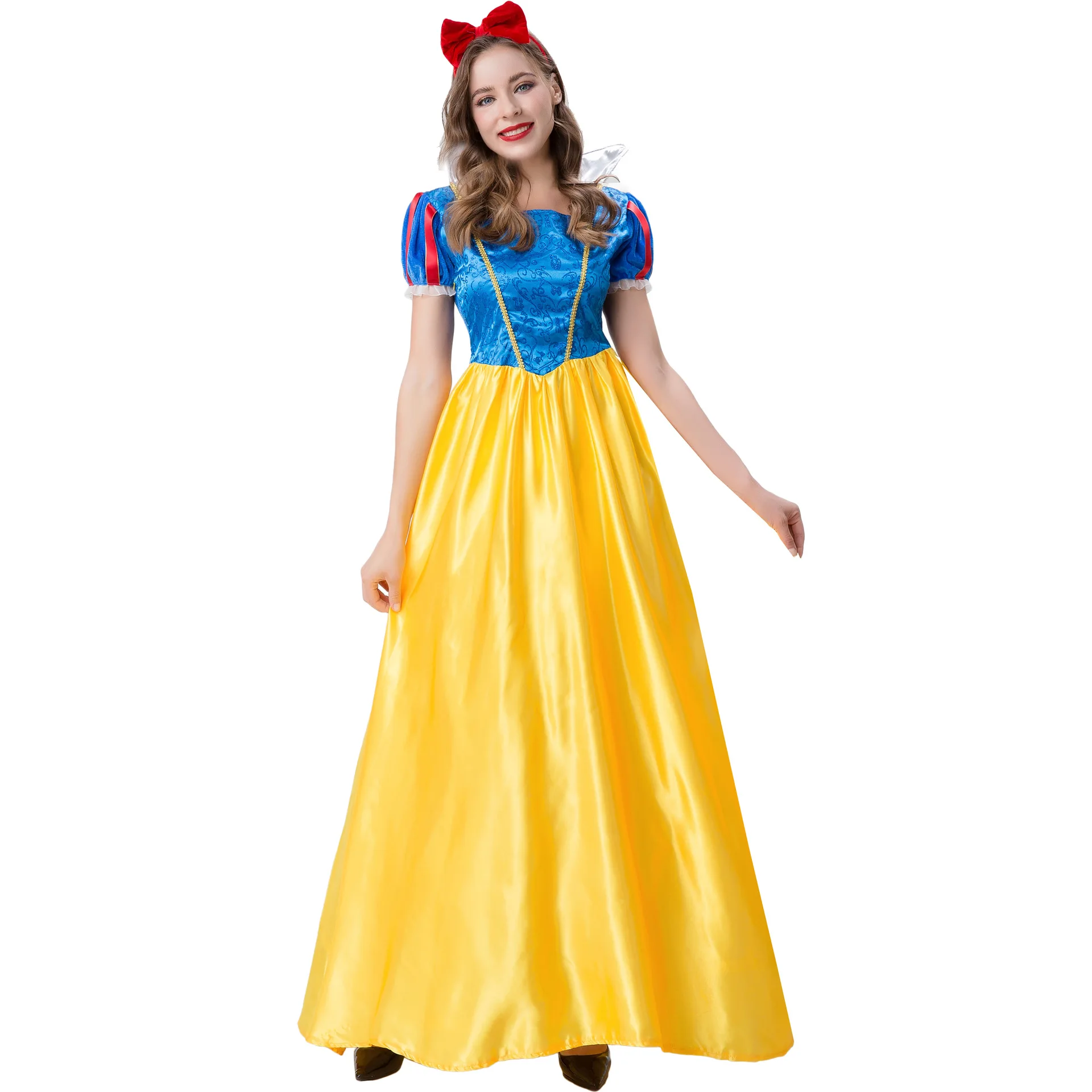 Cosplay Snow White Princess Adult Costume Amusement Park Dress Up halloween kids elza princess costume with cape child snow queen dress up birthday party cosplay snow queen dress