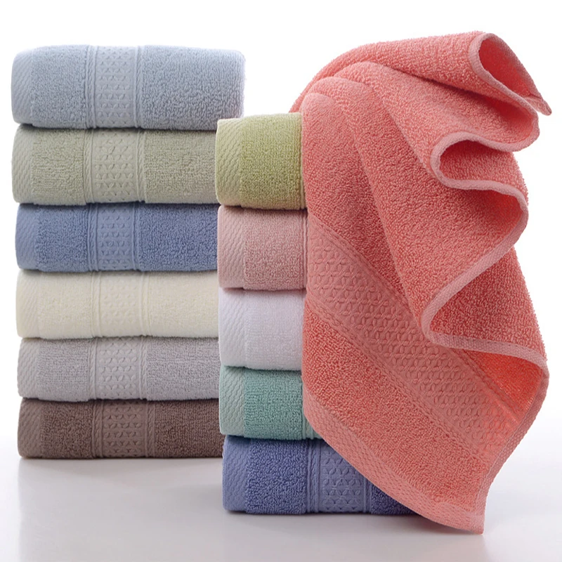New thickened 100% pure cotton household towel, soft and absorbent adult bath towel, jacquard plain color adult large towel 6