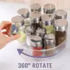 Clear Turntable Organizer  Plastic Rotating Tray Home Spice Rack Cabinet  for Pantry Countertop Kitchen Fridge Bathroom 1